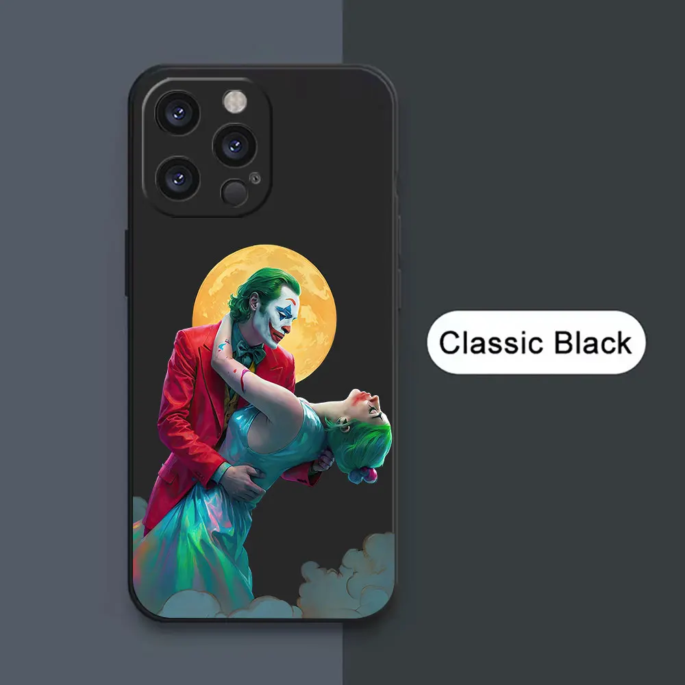 Чехол Couple J-Jokers C-Clown для iPhone 16 Pro Max 15 14 13 12 11 Plus Mini Phone Case Liquid Cover Fundas