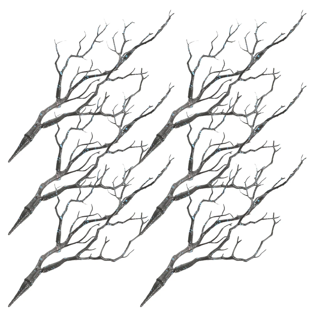 

6 Pcs Home Decor Plastic Branches Artificial Tree Antlers DIY Twigs Fake Dry Decors Decorative Simulation Dried Stem
