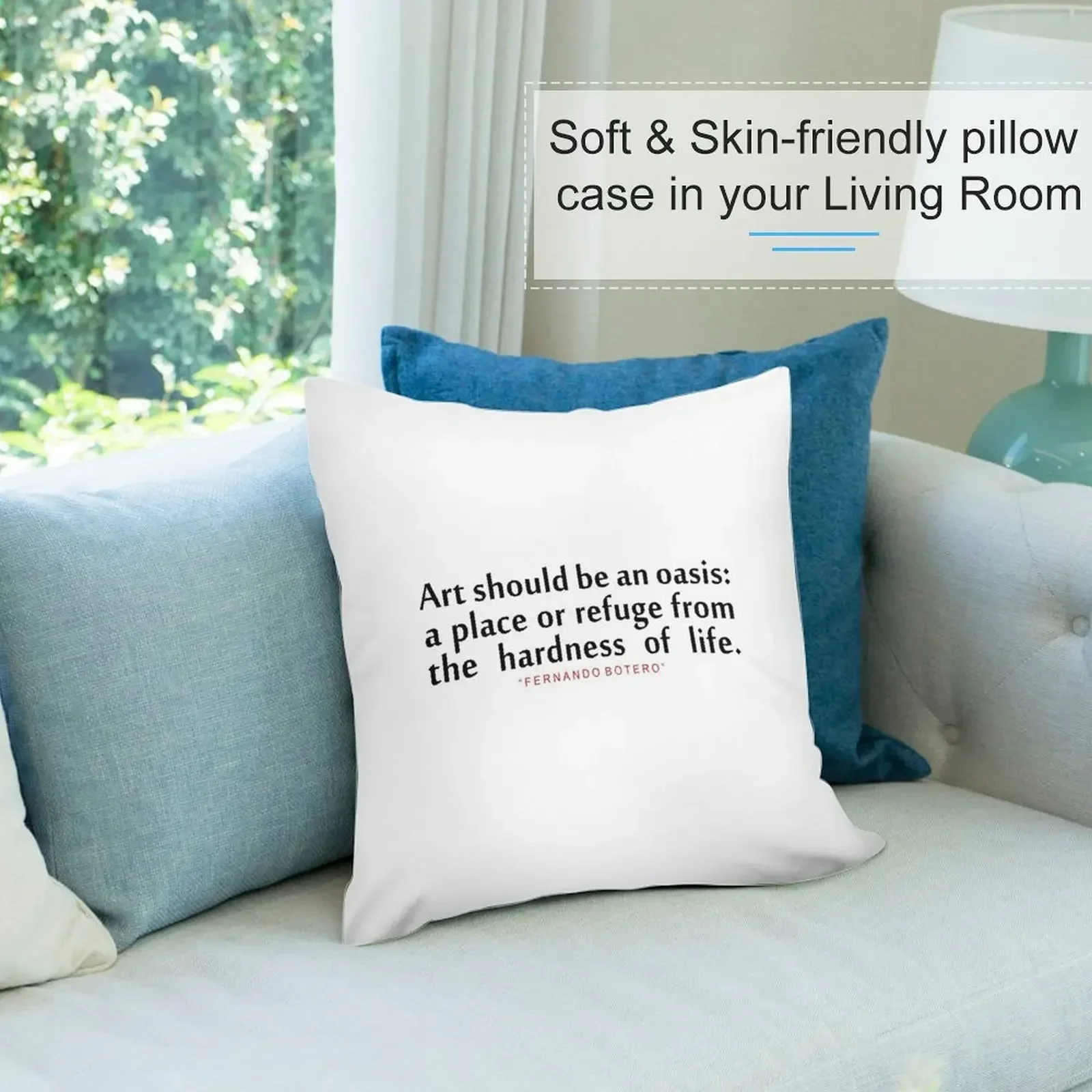 Наволочка с принтом &quotArt should be...&quot Fernando Botero