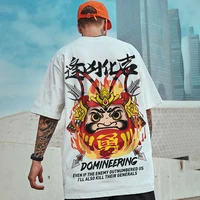 ylshioo men clothing chinese style auspicious graphic t shirt cotton comfortable blouse summer trend casual streetwear oversized