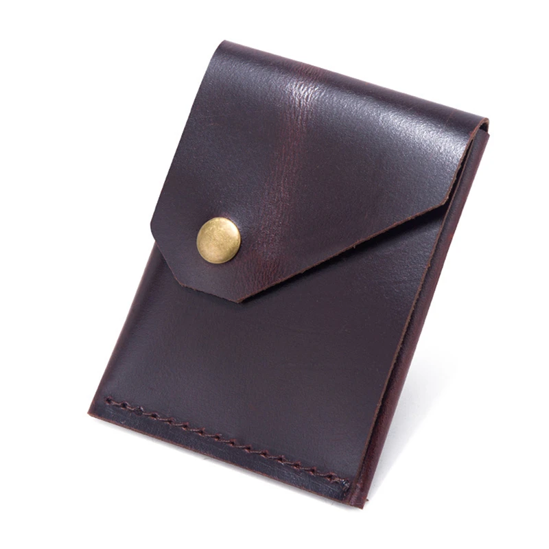 

2023 Genuine Leather Wallet For Men Male Vintage Short Slim Mini Thin Men's Purse Credit Card Holder With Coin Pocket Money Bag