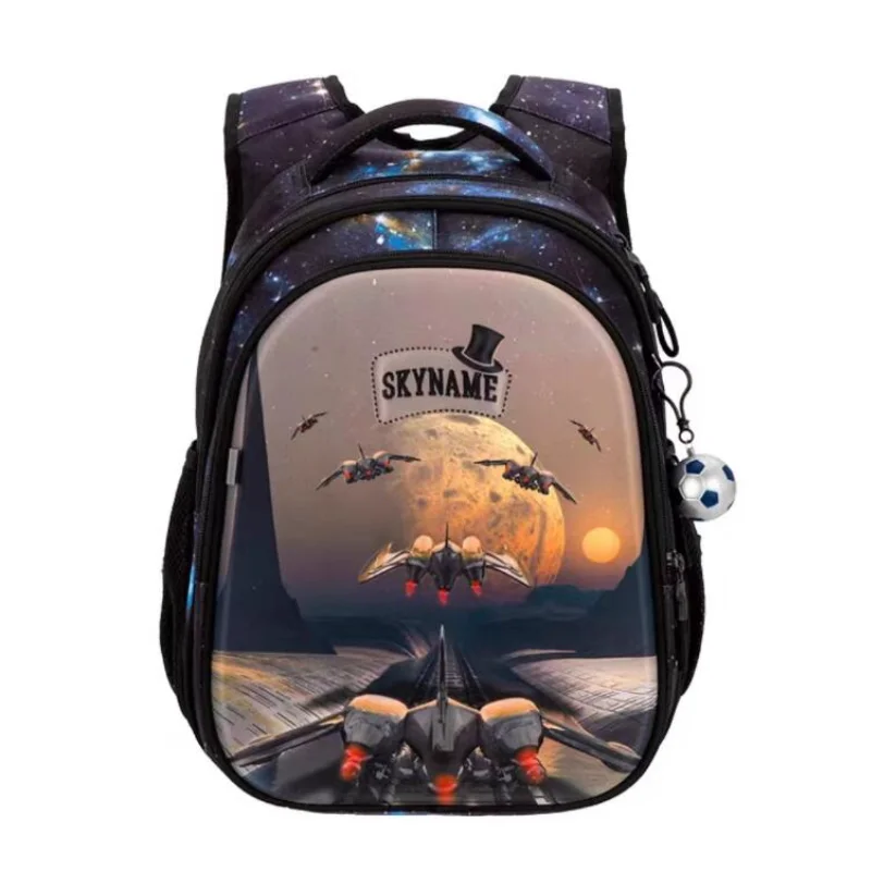 

Школьный ранец для мальчиков, рюкзак с 3D принтом в виде самолета, машины, неба для учеников начальной школы 1-3 классов, сумка для обуви, 2023