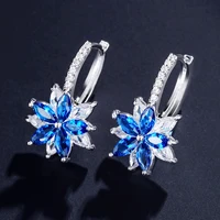 spring new korean style fashion white color flower stud earrings for womens birthday party jewelry valentine gifts