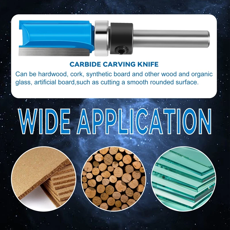 Фреза с хвостовиком 1/4 дюйма двойной 2 рифленый императорский шаблон резак для