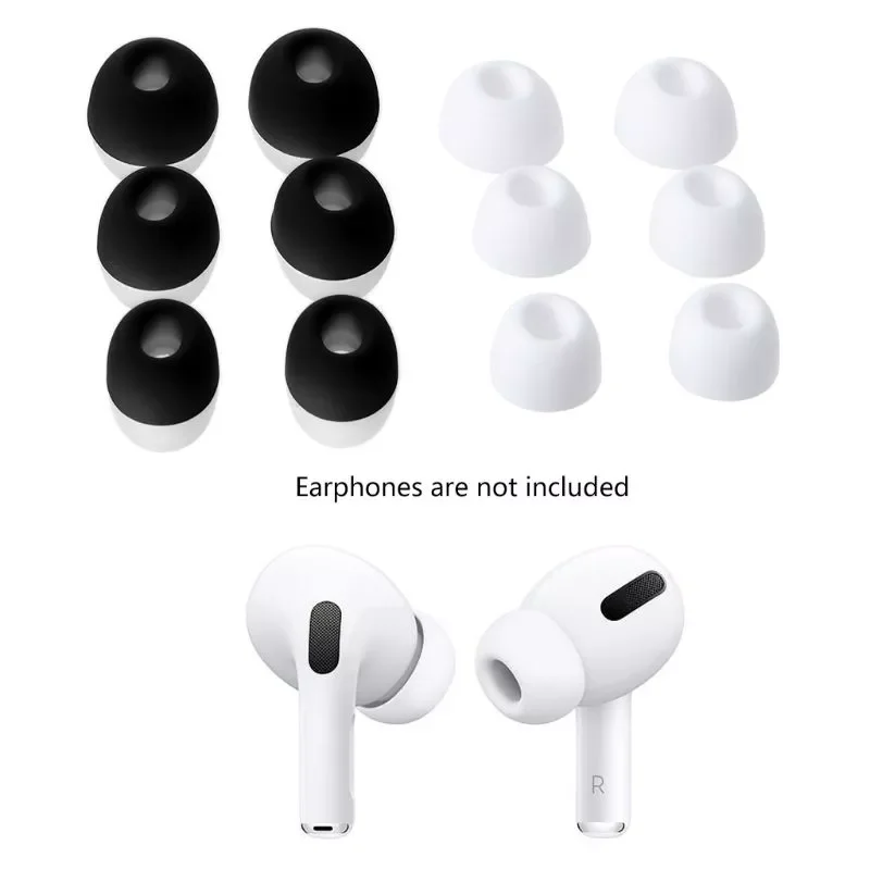 

A0NB 3Pair Ear Buds Tips Plugs Soft Silicone Earbud In Ear Cover for airpods Pro