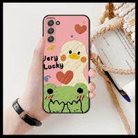 duck frog animal phone cover hull for samsung galaxy s6 s7 s8 s9 s10e s20 s21 s5 s30 plus s20 fe 5g lite ultra edge