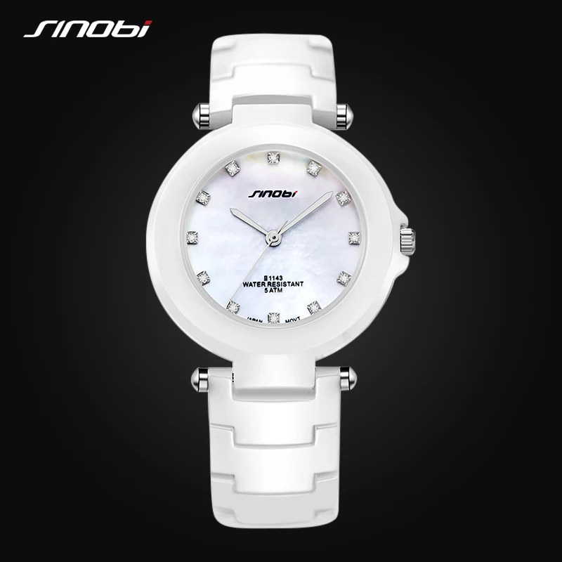 

Sinobi High Quality Women Watches Fashion Woman Quartz Wristwatches Diamond Ladies Watch Jewelry Female Clock Relogio Feminino
