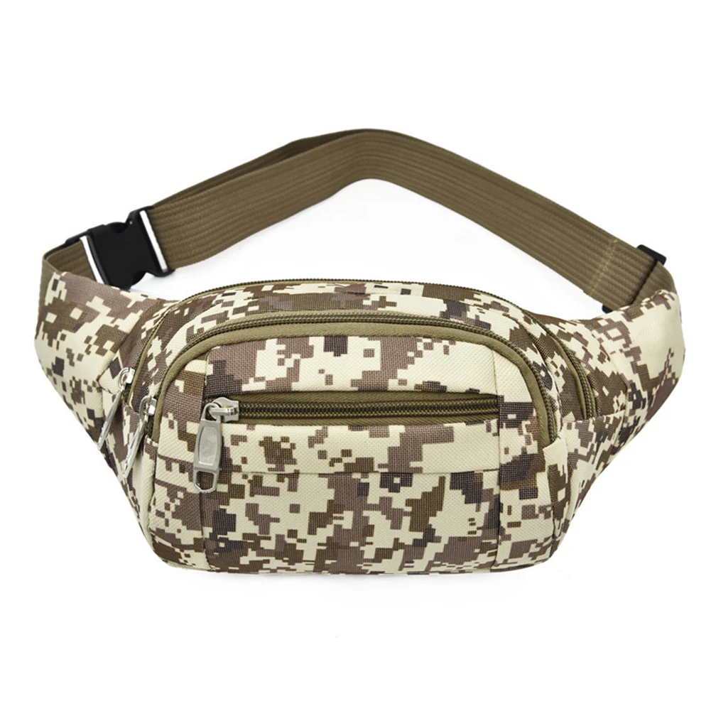 

1pc Sports Fanny Pack Outdoor Waist Bag Mobile Phone Pockets Oxford Cloth Multi-Function Messenger Chest Bags For Fitness Travel