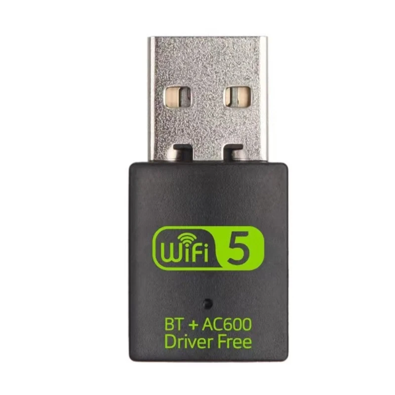 Беспроводная карта USB Wifi адаптер BT + AC600 Mini USB ключ-заглушка WLAN 600 Мбит/с 2,4G 5G двухдиапазонный Wi-Fi приемник