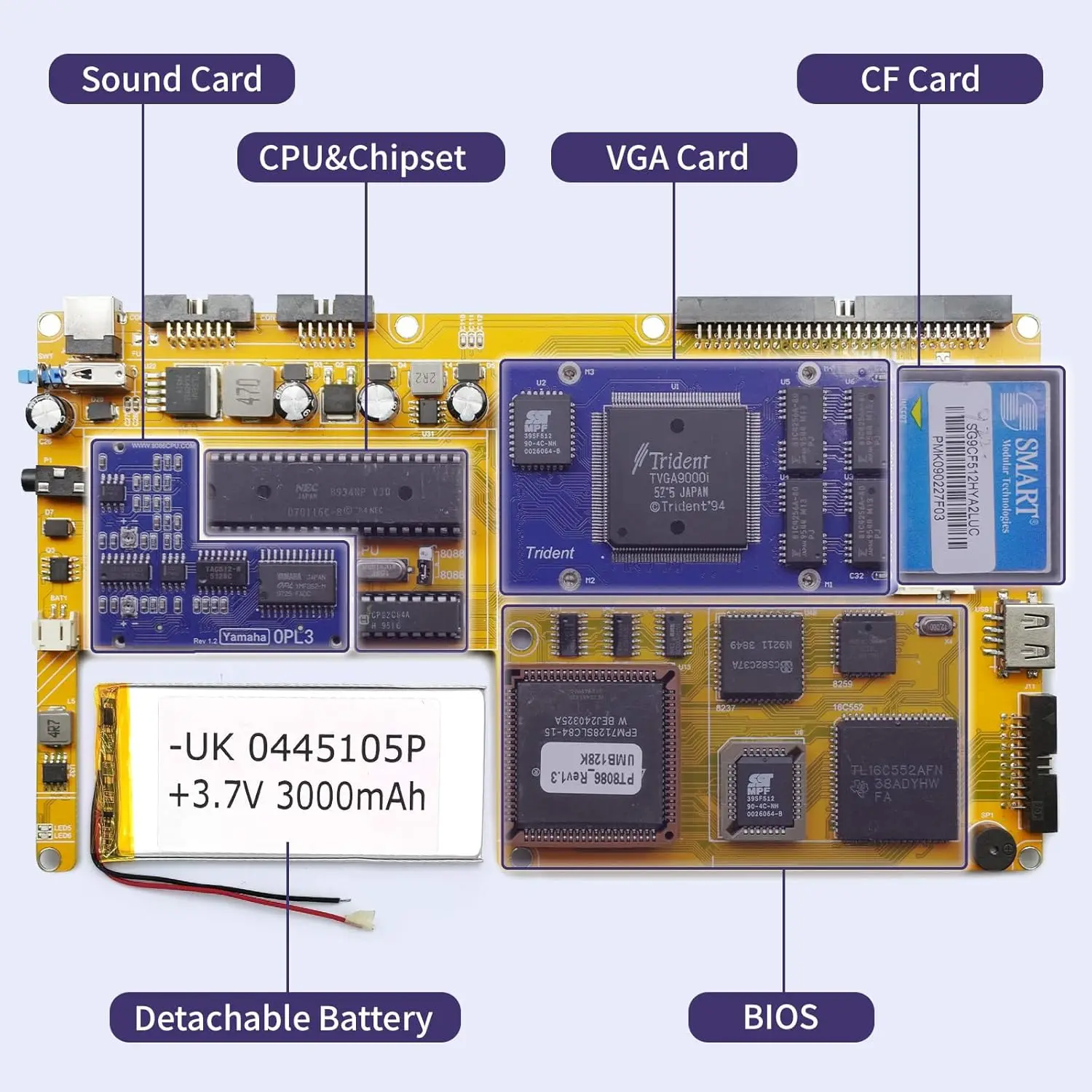 Ретро-ноутбук Pocket8086 CPU PC-XT 15 6-дюймовый мини-ноутбук совместимый с системой MS-DOS