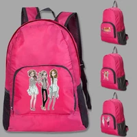 backpack ultralight portable foldable daypack men mountaineering hiking backpacks women travel zipper friends print schoolbag