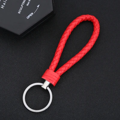 1 шт., плетеный веревочный брелок из искусственной кожи, сумка «сделай сам», кулон, брелок для ключей, автомобильный брелок для ключей, брелок для ключей для мужчин и женщин, брелок для ключей