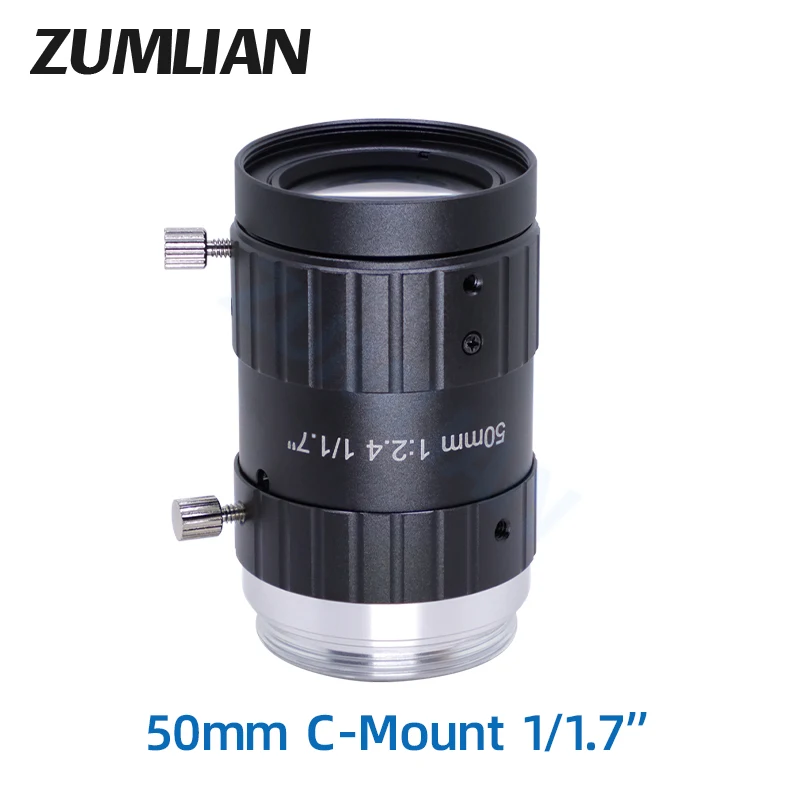 

ZUMLIAN FA 1/1.7 дюймов HD 12 МП 6 мм 8 мм 12 мм 16 мм 25 мм 35 мм 50 мм фиксированное фокусное расстояние C крепление для объектива камеры автоматического видения ручной радужной оболочки