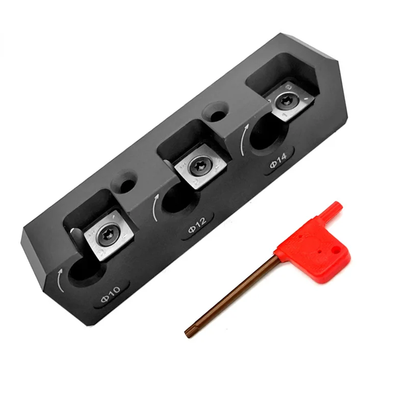 

Dowel Maker 10Mm, 12Mm, 14Mm Electric Drill Milling Dowel Round Rod Auxiliary Tool with 4Pcs Carbide Blade