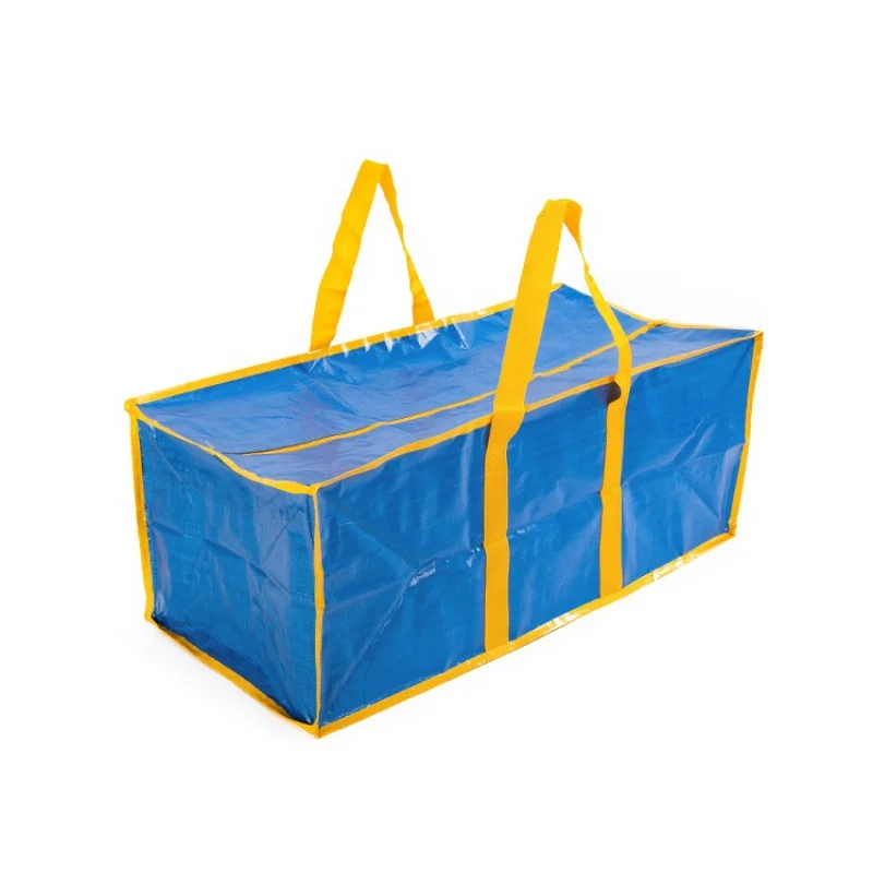 

Custom Heavy Duty Extra Large Storage PP Woven Bags, Recycled Blue XL extra large pp woven Zipper Bag