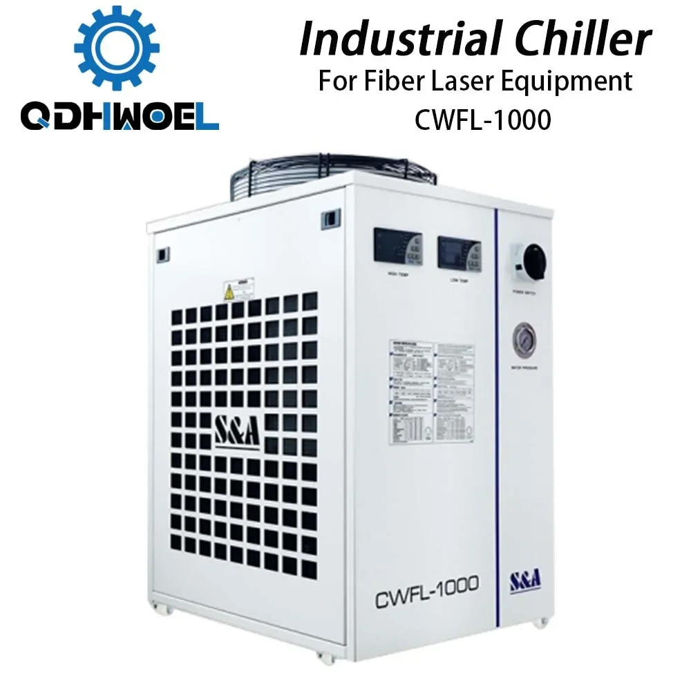 

QDHWOEL S&A CWFL-1000AN & 1000BN Industry Air Water Chiller for Fiber Laser Engraving Cutting Machine