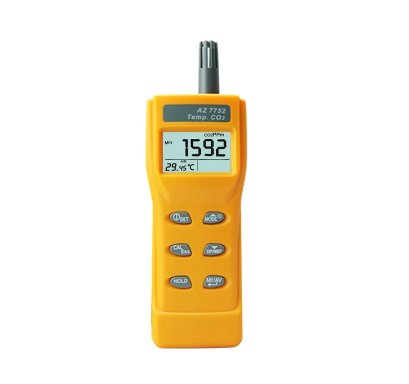 

AZ7752 Handheld Carbon Dioxide Gas Concentration Meter Temperature CO2 Detector With Alarm