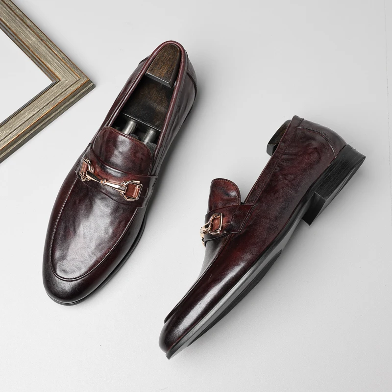 Мужская обувь мужская накидка на ногу европейская версия кожаная формальная