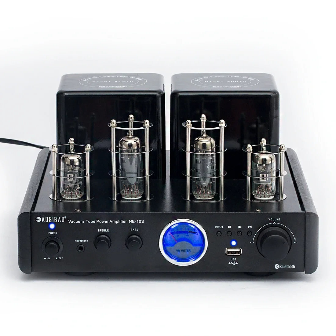 Bluetooth-усилитель USB MP3-музыкальный плеер 80 Вт 2 0 канала 6F1 + 6P1 ламповый домашний