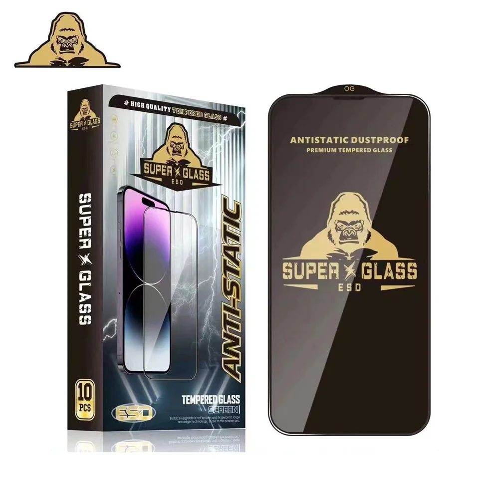 10/20Pcs Full Cover ESD Anti-Static Tempered Glass Screen Protector For iPhone 14 Plus 13 Pro Max 12 Mini 11 XS X XR SE