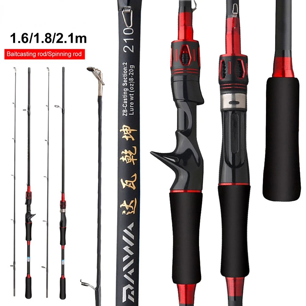 

Fishing Rod 1.6/1.8m Spinning/Casting Rod Power M Carbon Rod Pole 2 Sections Travel Fishing Pole Fishing Tackle