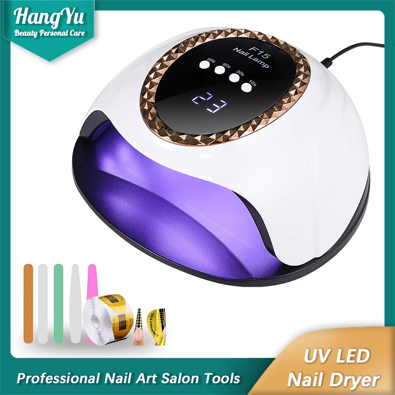 168W Nail Gel Polish Facial Nail Dryer Gel Polish Light with Lcd Screen for Use with Finger Nail and Toe Nail Home Salon