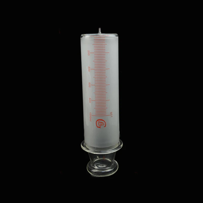 Double Frosted Syringe 150-1000ml Large Capacity Syringe Reusable Glass Pump Enema Pill Piller Push Dispenser