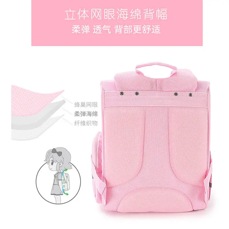 kids backpack Hello Kitty bag Primary School Schoolbag Girls Grade One, Two, Three Girls Shoulder Spine Protection Cute Backpack