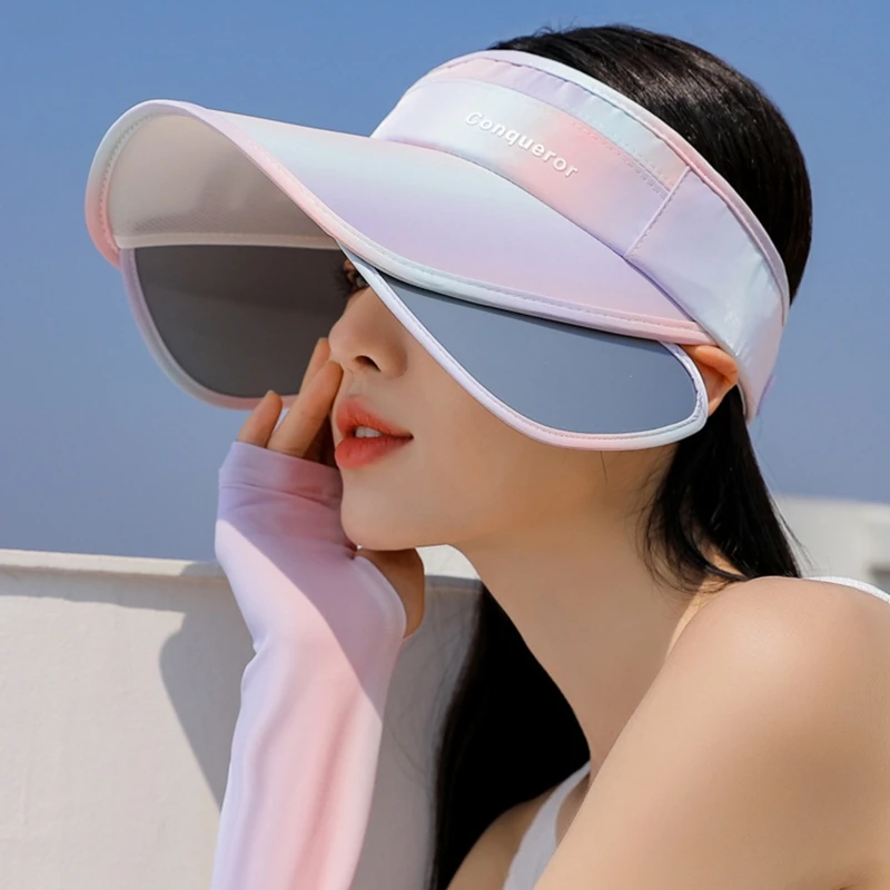 Корейская Солнцезащитная шляпа с защитой от УФ-лучей уличная большими полями