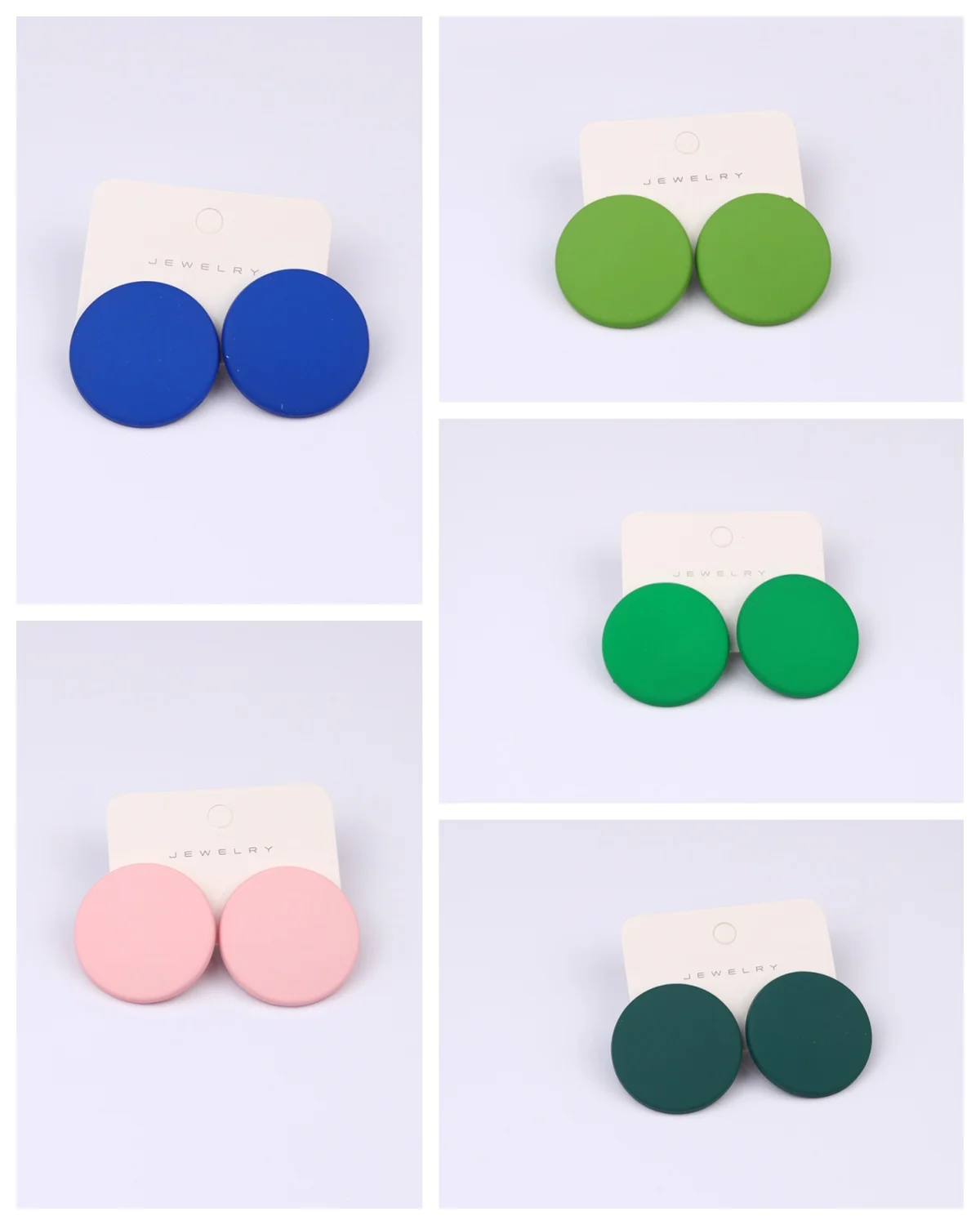 Женские серьги-гвоздики из акрила 16 цветов