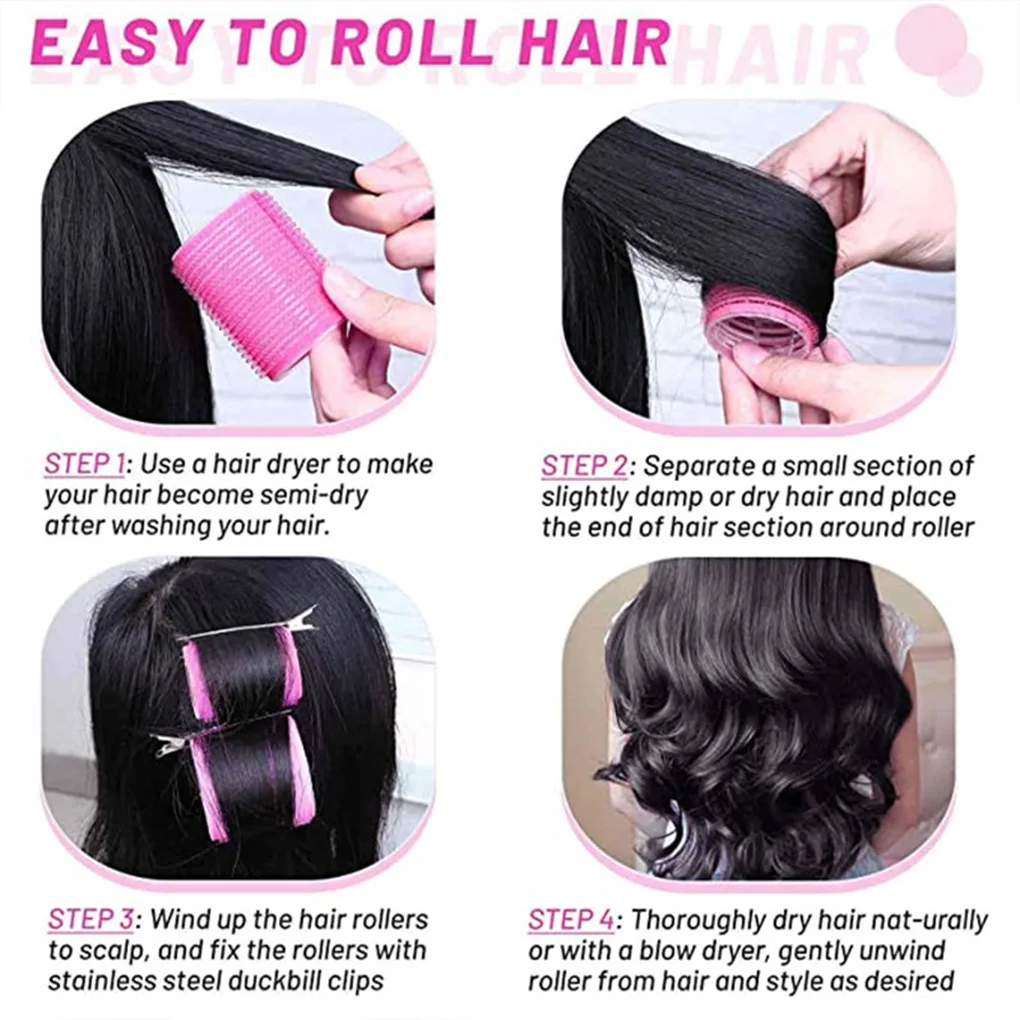 24х ролик для волос самозахватывающаяся бигуди с подушкой безопасности петля