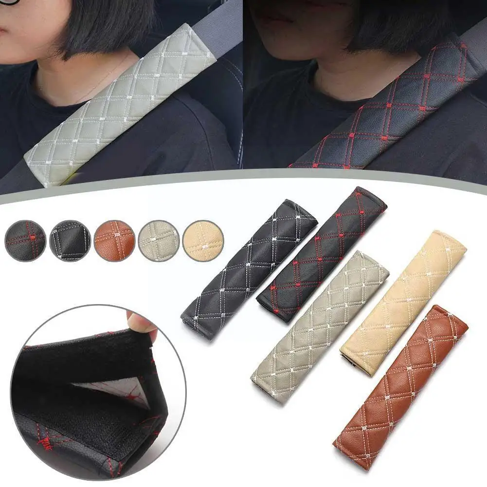 

1 Pairs Seat Belt Covers Pu Leather Car Shoulder Pad For Adults Youth Kids Car Truck SUV Straps Auto Interior Accessories
