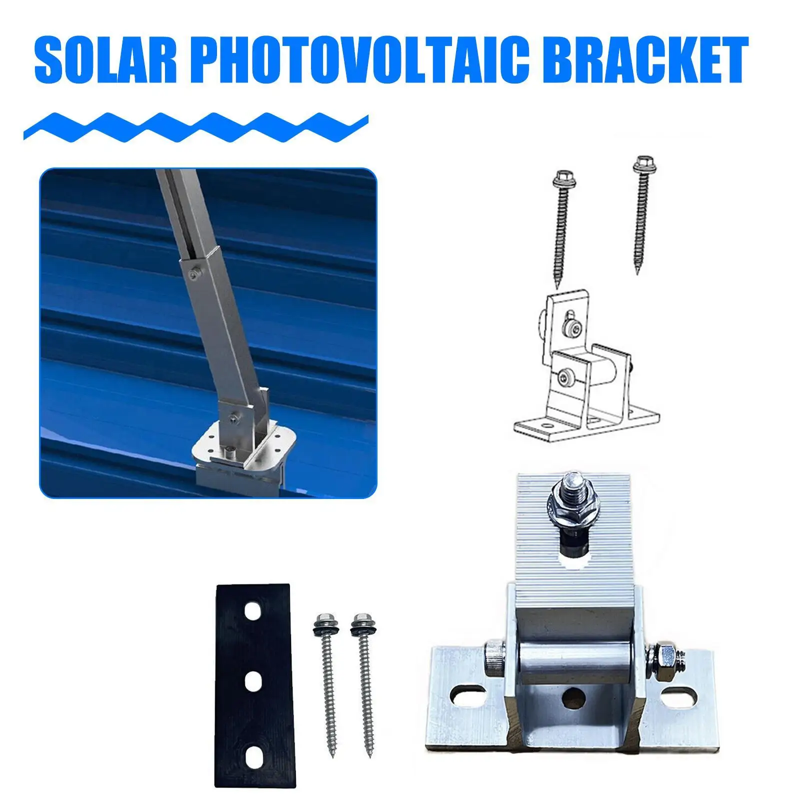 Купи Aluminum Alloy Solar Module Holder Adjustable Triangle Aluminum Solar Panel Roof Mounting Bracket Frame Modules за 670 рублей в магазине AliExpress