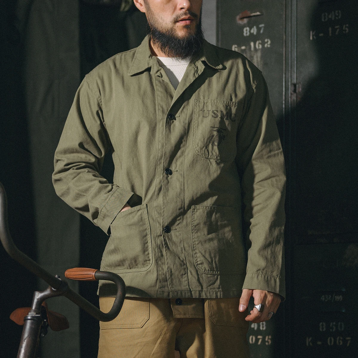 Bronson USMC Herringbone Twill Jacket 1941 Pattern Utility Military Uniform P-41