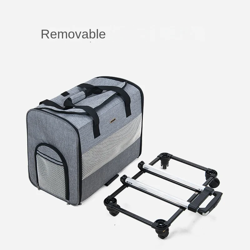 Pet Multi-Functional out Trolley Bag Detachable Trolley Case out Portable Foldable Pet Bag