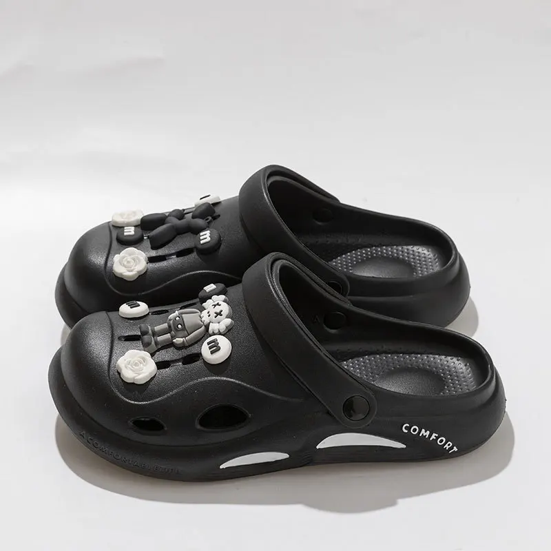 Фото Новинка 2023 года, мужская летняя одежда Eva Crocs Baotou, пляжные спортивные сандалии с толстой подошвой для вождения на открытом воздухе, мужские сандалии №2