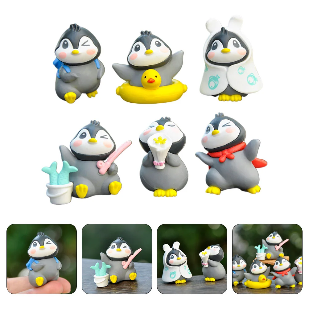 

Penguin Figurines Miniaturedecor Decoration Ornament Statue Figure Room Micro Mini Animal Figures Boy Landscape Cake Toys