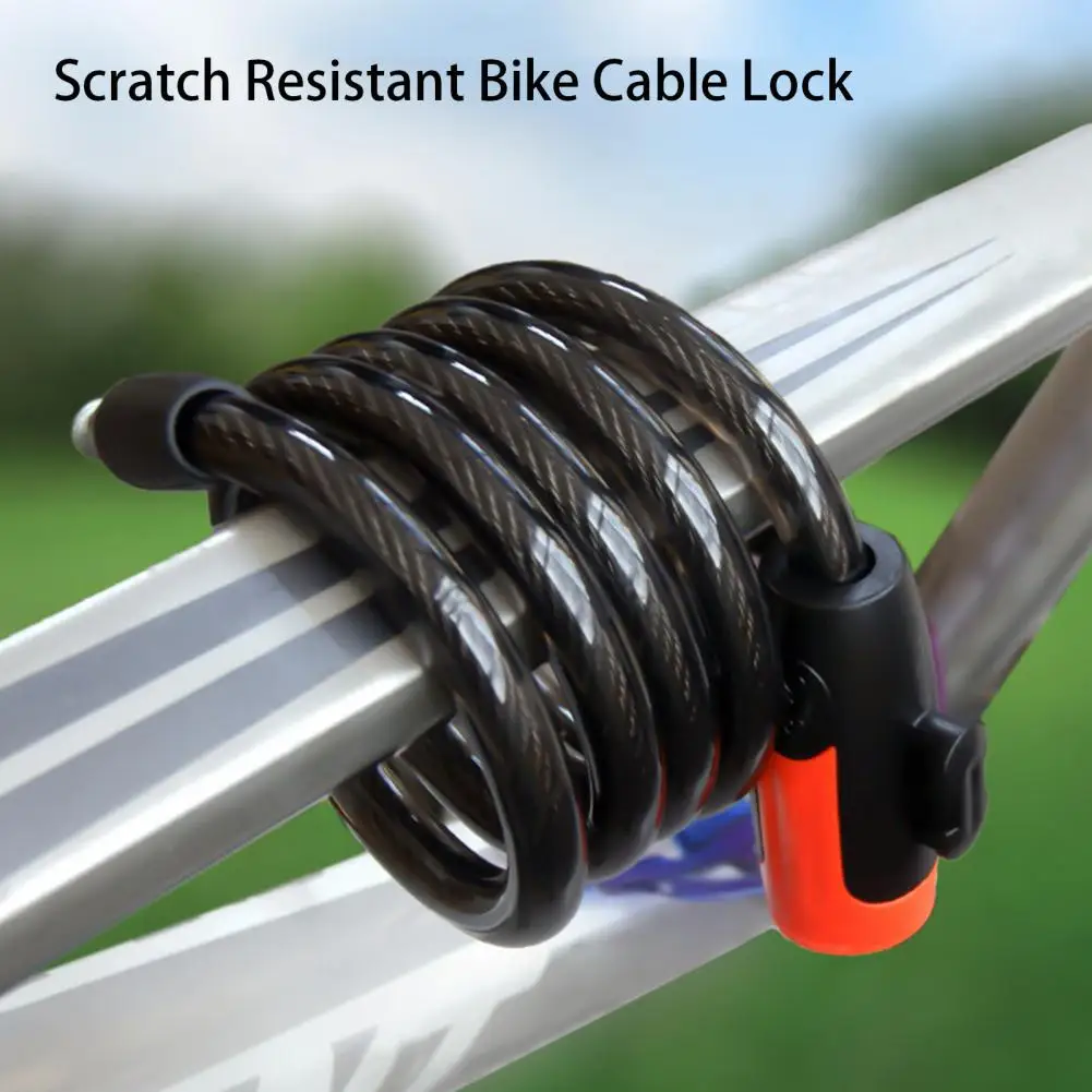 

1 Set Bicycle Lock High Safety Performance Waterproof Dustproof Cycling Lock Steel Cable Bike Cable Lock Bike Accessories