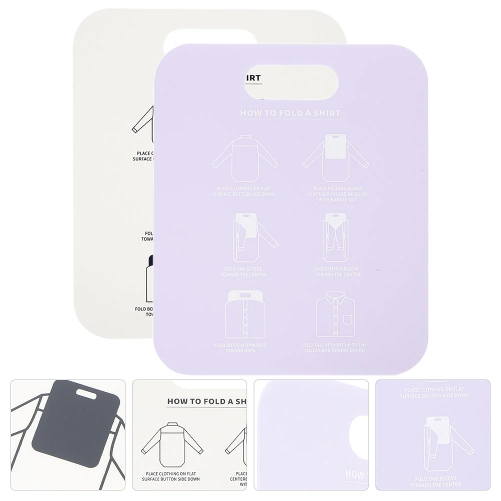 

2 Pcs Portable Wardrobe Clothes Board Pants Folding Shirt 30.5X25.3CM Wrapping Cardboard Anti- Wrinkle Stacking Tool Travel