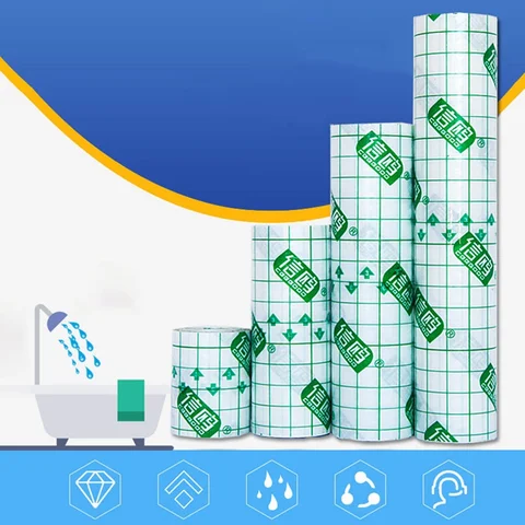 Прозрачная лента, полиуретановая пленка, клейкий пластырь, водостойкая противоаллергическая фиксирующая лента для повязки на рану, аварийная защита