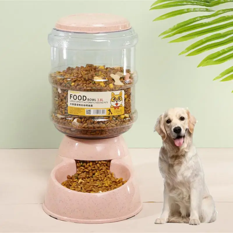 

Automatic Dog Feeder Waterer 3.8 L High Capacity Pet Food Bowl Gravity Water Dispenser Pet Bowl for Dogs Cats Dog Accessories