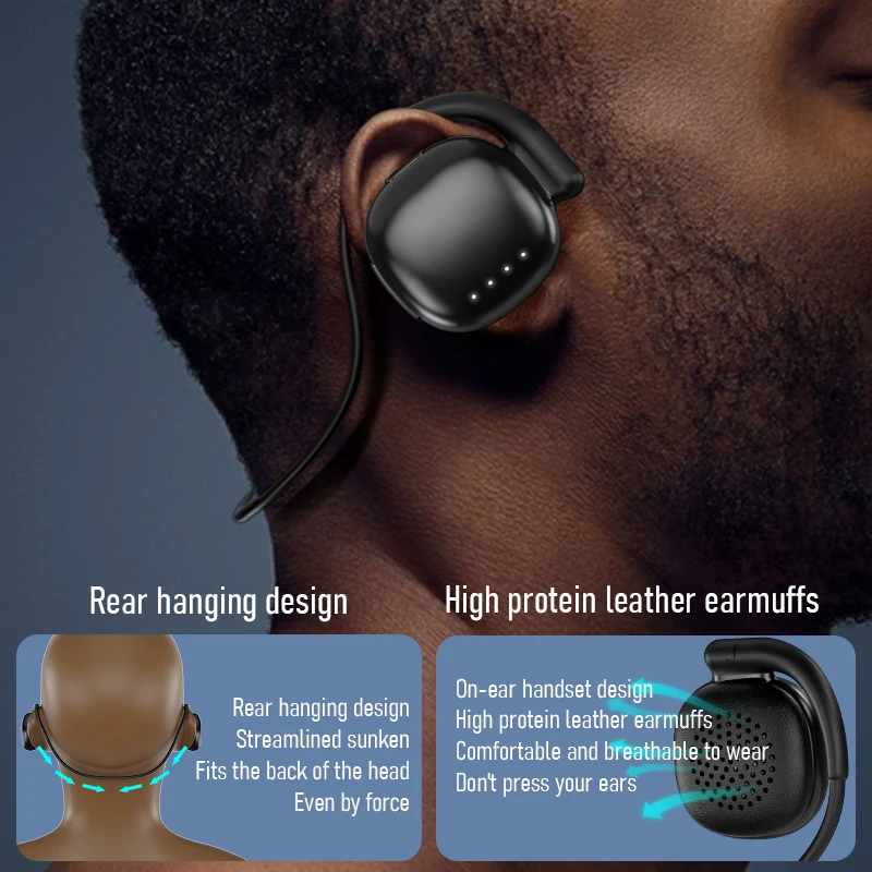 Фото 2022 Bluetooth 5,0 наушники, Спортивные Беспроводные наушники для бега, удобная портативная музыкальная Bluetooth-гарнитура 11 часов №3