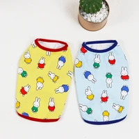 pet dog clothes rabbit print vests clothings dogs super small clothing cute cartoon print spring summer yellow blue ropa perro