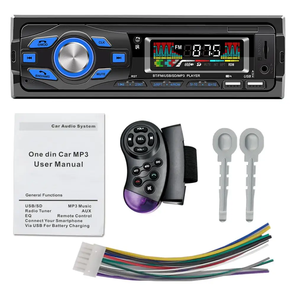 

Car Bluetooth-compatible Mp3 Player Fm Radio Hands Free Calling Power Amplifier U Disk Card Reader Swm-616