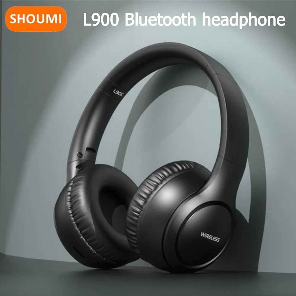 Наушники Shoumi L900 Bluetooth с большими наушниками, беспроводные наушники с поддержкой SD-карты, игровой шлем с басами, вращающаяся гарнитура с микрофоном