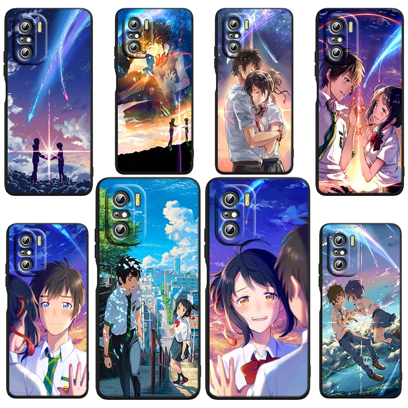 

Makoto Shinkai Movie Your Name For Xiaomi Redmi Note 12 Turbo 11E 11S 11 11T 10 10S 9 9T 9S Pro Plus 5G Black Phone Case