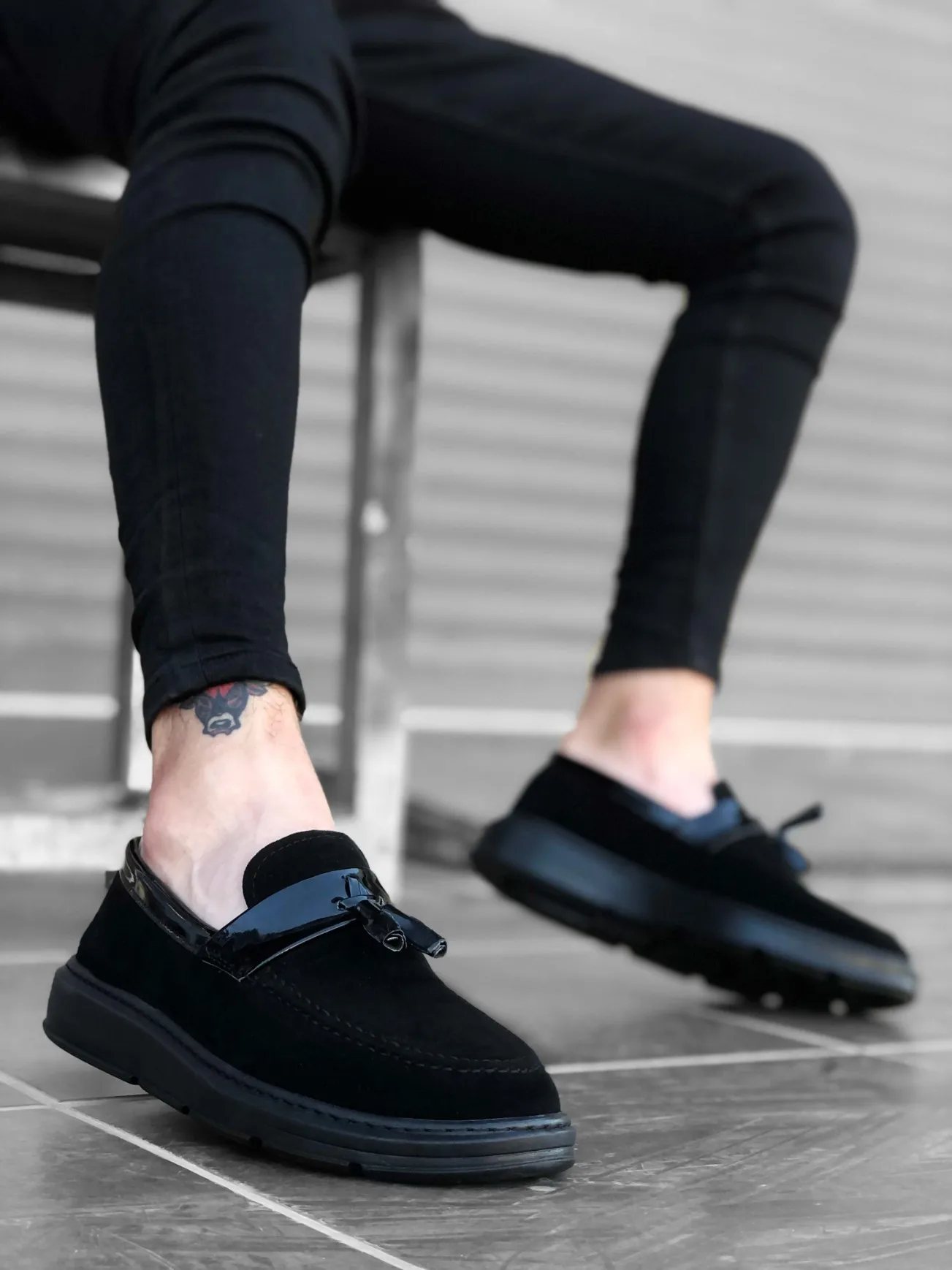 

Men's Sports Shoes New Season Daily High Sole White Luxury Brand Trendy Genuine Leather Comfortable Lightweight Walking Tennis Zapatillas Ho BA0005 Bağcıksız High Sole Classic Black Suede Shiny Belted Tassels Men Shoes