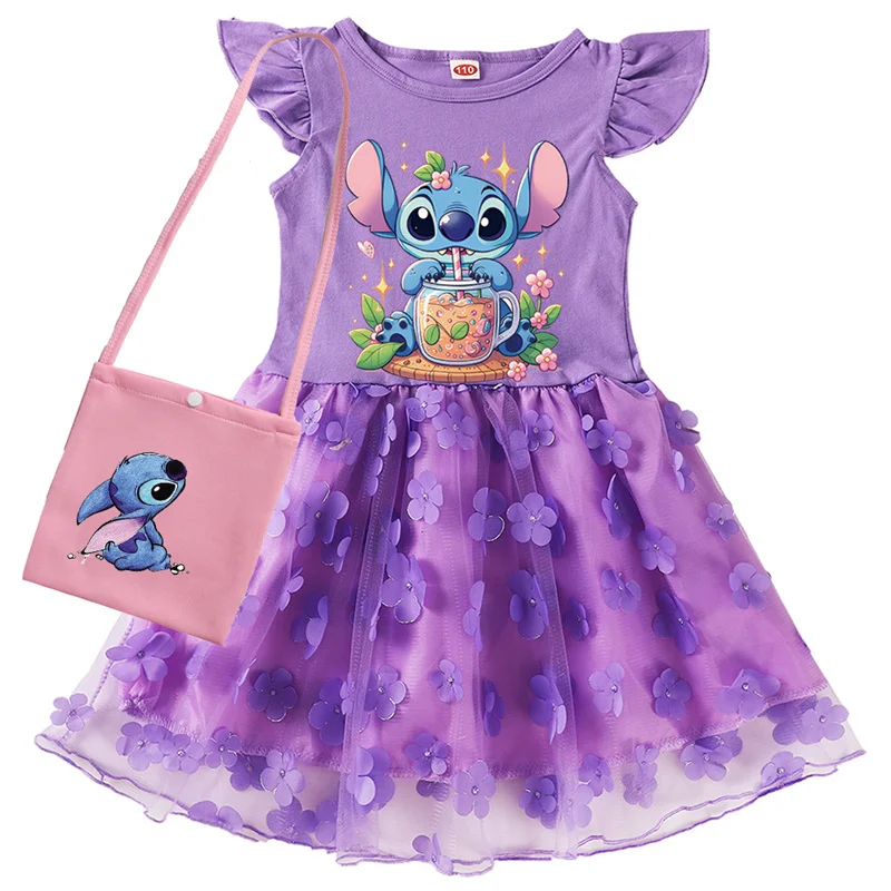Детское летнее платье с рисунком Лило и Ститч
