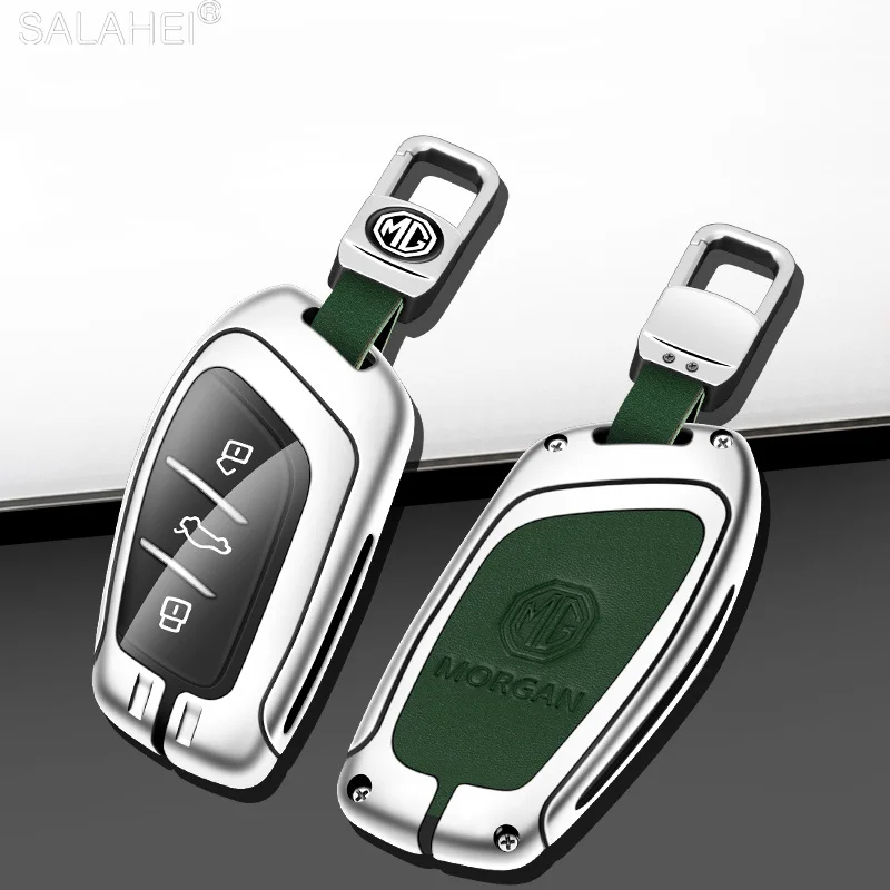 

Zinc Alloy Car Leather Key Full Cover Case Shell Holder For Saic MG MG5 HS ZS EV EZS EHS MG6 2019 2020 Auto Interior Accessories