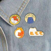 cartoon pet cat club enamel pin custom animal badge clothes backpack lapel brooch cute animal jewelry gifts for kids friends